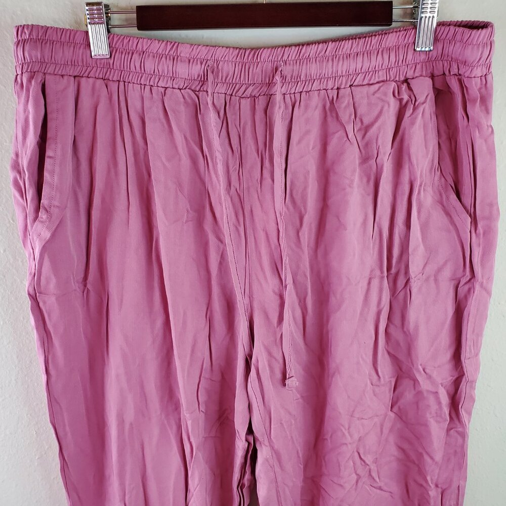 Buenos Ninos Womens Pink Drawstring Jogger Pant XXL - Picture 2 of 13